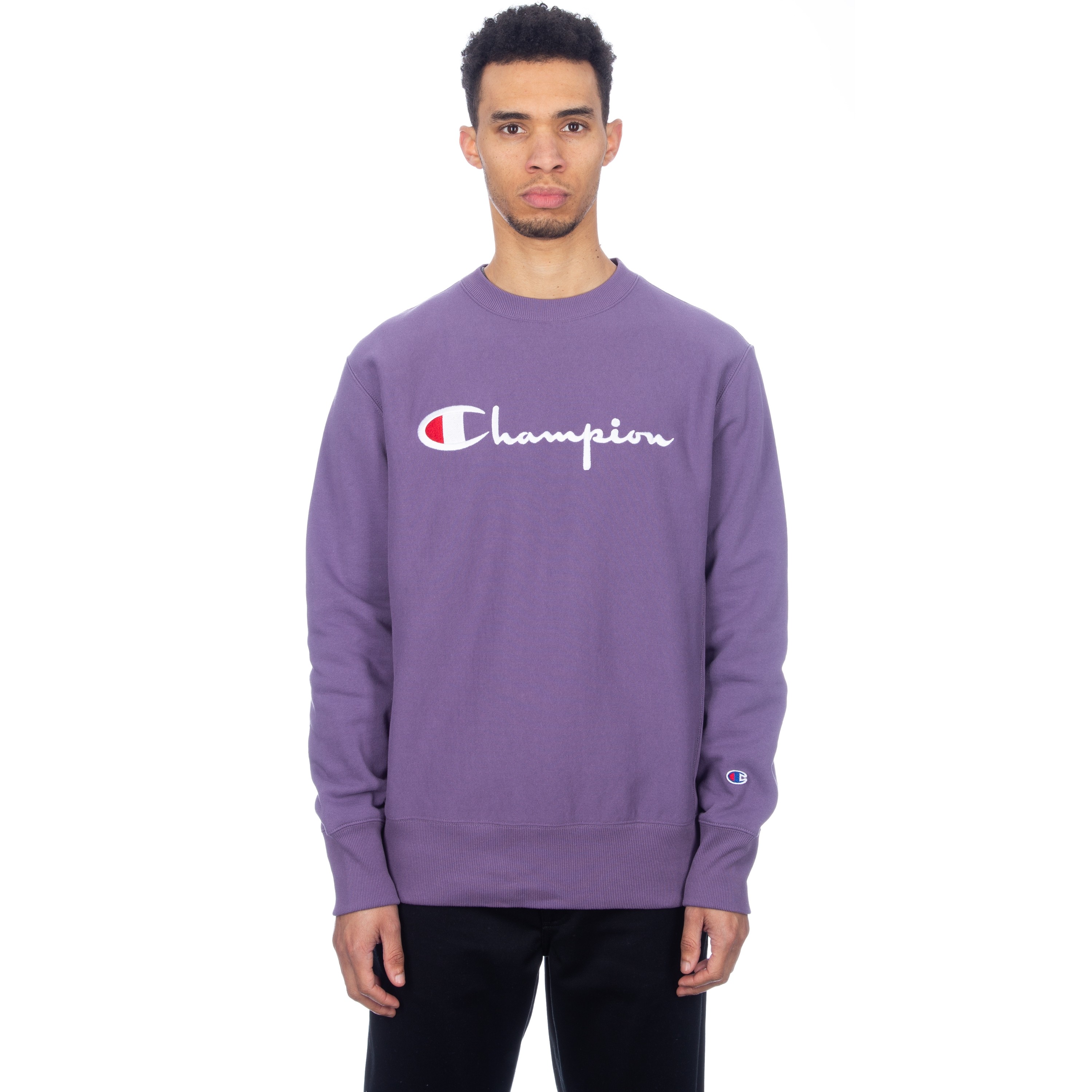 champion purple crew neck